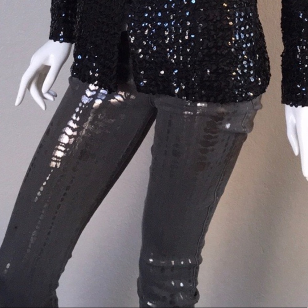 NWOT SIWY Metallic Snake Print Skinny Jeans